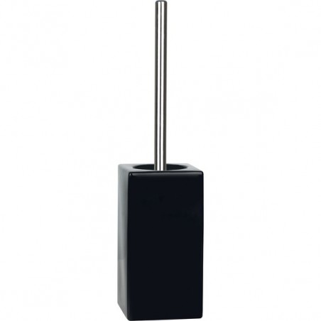 Brosse Wc avec support Céramique QUADRO Noir Spirella Spirella
