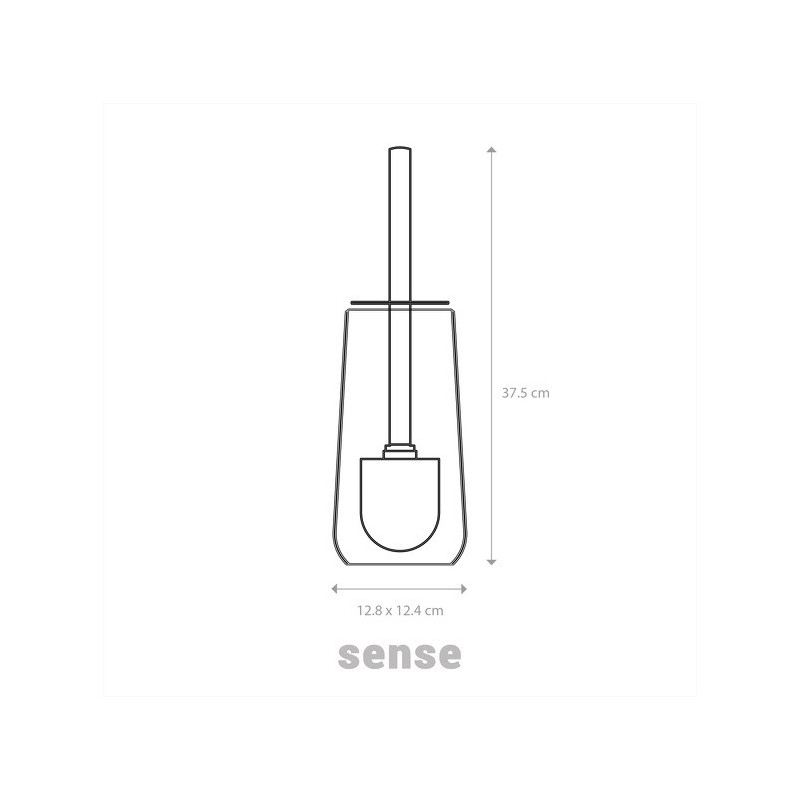 Elements by Spirella Ceramic Toilet Brush SENSE White-shinny Spirella