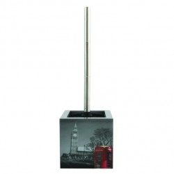 Brosse Wc avec support MDF & Inox Londres Gris MSV MSV