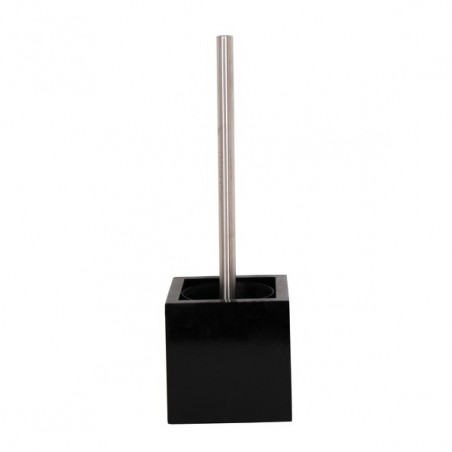 Brosse Wc avec support MDF & Inox Noir Brillant MSV MSV