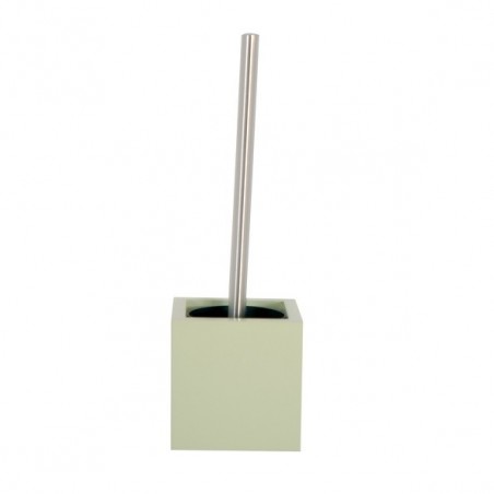 MSV scopino per WC con supporto in MDF e acciaio inossidabile verde mandorla MSV