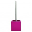 MSV Toilettenbürste mit MDF-Halter aus Edelstahl in Fuschia Pink MSV