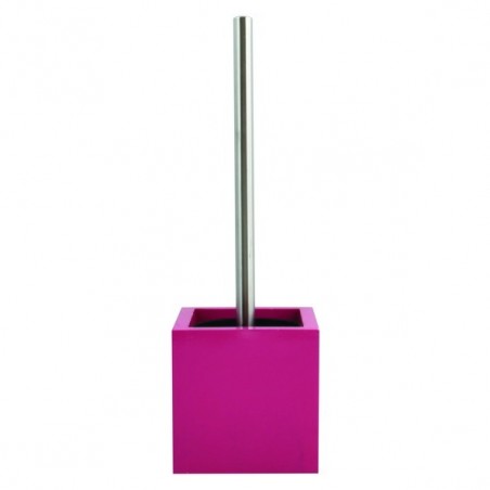 MSV Escobillero con Soporte de MDF de Acero Inoxidable Rosa Fucsia MSV