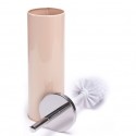 MSV Escobillero con soporte de acero inoxidable y acero beige MSV