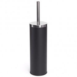MSV Brosse Wc avec support Inox & Acier Noir