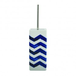 MSV Toilet brush with support Ceramic Le Cap Blue & White