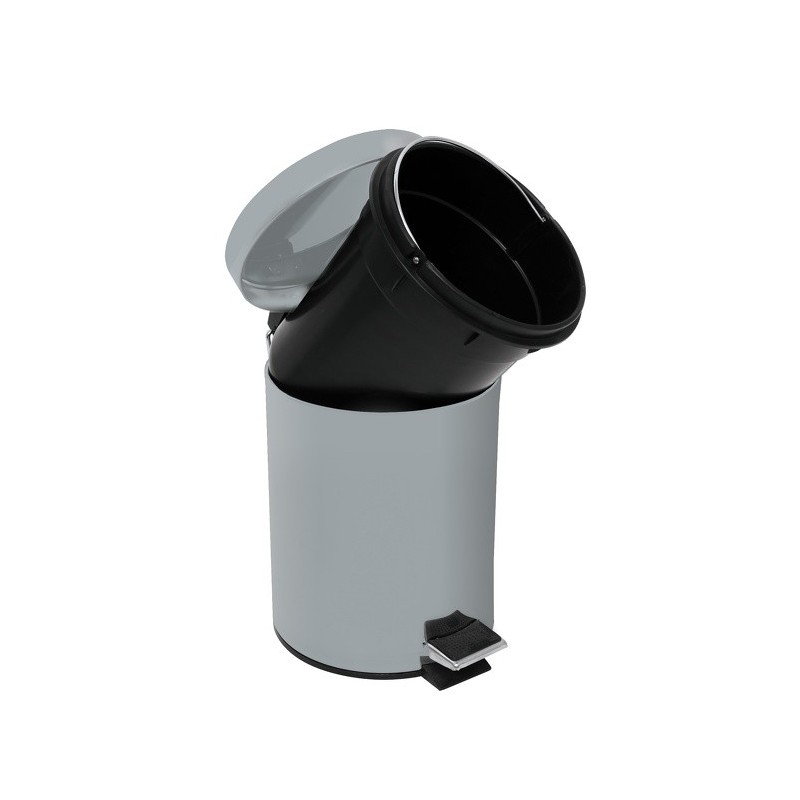 Poubelle à pédale Inox 3L Gris Clair MSV MSV
