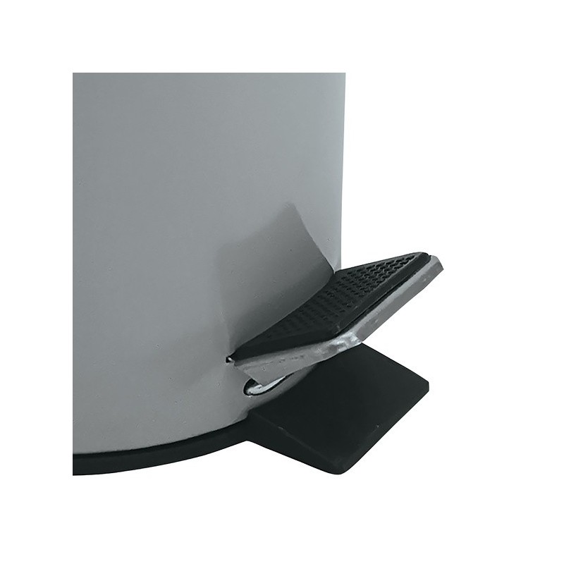 Poubelle à pédale Inox 3L Gris Clair MSV MSV