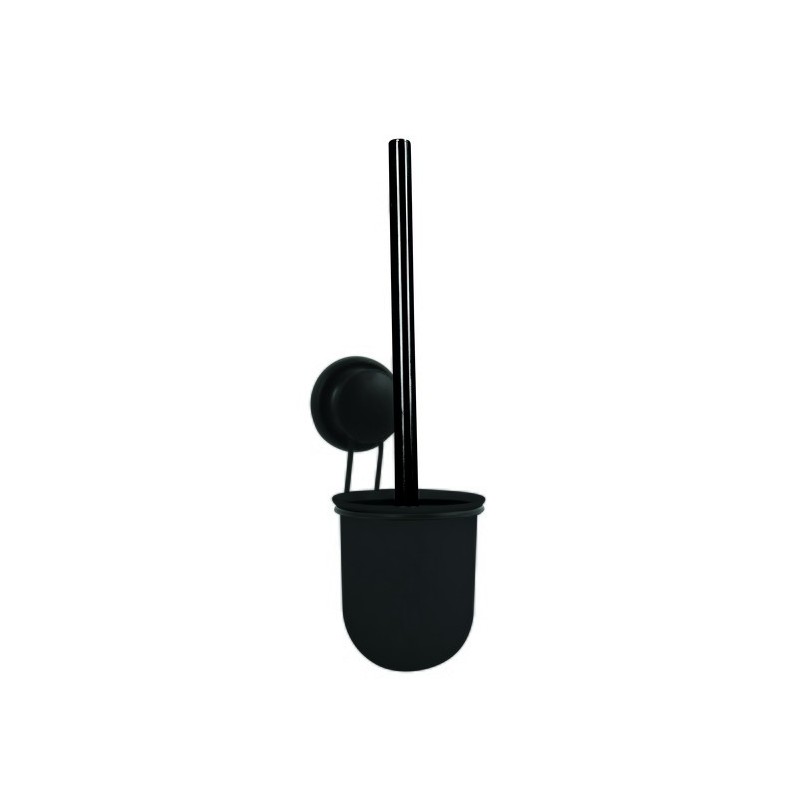 MSV Escobillero con soporte pared Acero Mega ventosa Negro MSV