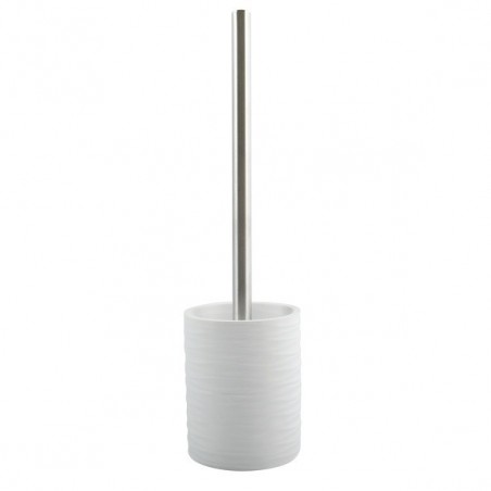 MSV Toilet Brush with Holder Polyresin HOUSTON White MSV