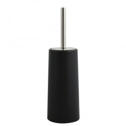 MSV Scopino per WC con supporto PP & Acciaio inox Nero MSV