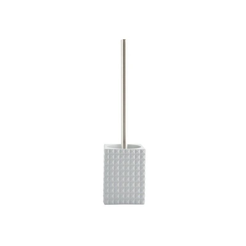 Brosse Wc avec support Polyresine KUBIK Gris Clair MSV MSV