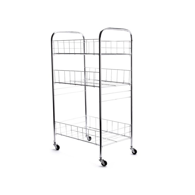 Chariot Multi-Fonctions 3 Niveaux Acier Chromé MSV MSV
