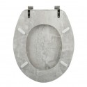 MSV Toilet Seat MDF SPIRIT Gray - Stainless Steel Hinges MSV