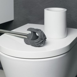 Spirella Escobillero con Soporte Porcelana JET UNO Blanco Spirella