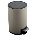 Poubelle à pédale Inox RIKU 5L Taupe mat Spirella Spirella