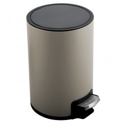 Spirella Badezimmer Treteimer RIKU Edelstahl 5L Taupe Matt Spirella