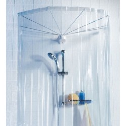 Spirella Cortina de ducha PEVA OMBRELLA 200x170cm Transparente Spirella