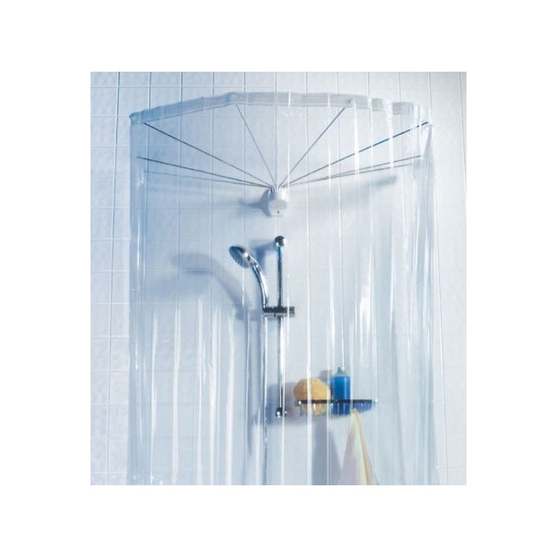Spirella Shower curtain PEVA OMBRELLA 200x170cm Transparent Spirella
