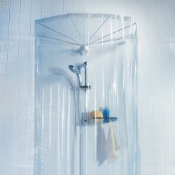 Spirella Duschvorhang Duschvorhänge PEVA OMBRELLA 200x170cm Weiß