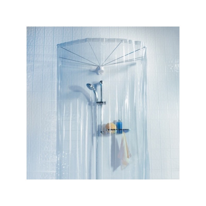 Spirella Cortina de ducha PEVA OMBRELLA 200x170cm Blanco Spirella