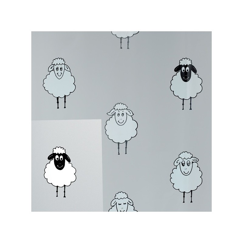 Rideau de douche PEVA LANA 180x200cm Motif Moutons Spirella Spirella