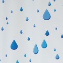 Rideau de douche PEVA WATERDROP 180x200cm Bleu & Blanc Spirella Spirella