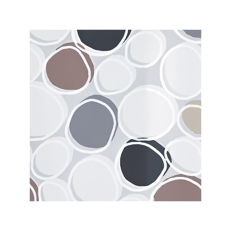 Spirella Cortina de ducha PEVA PEVA DIDO 180x200cm Gris y Marrón Spirella