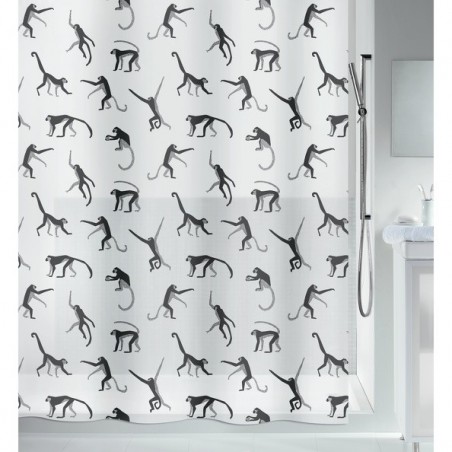 Spirella Shower curtain PEVA MONKEY 180x200cm Black Spirella