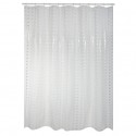 MSV Cortina de ducha PVC 180x200cm Blanco - Anillas incluidas MSV