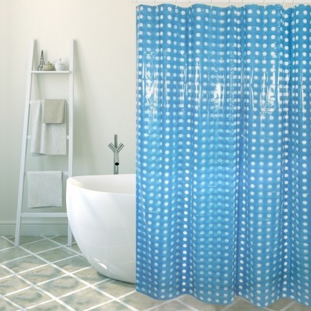 MSV Tenda doccia PVC 180x200cm Blu Navy - Anelli inclusi MSV