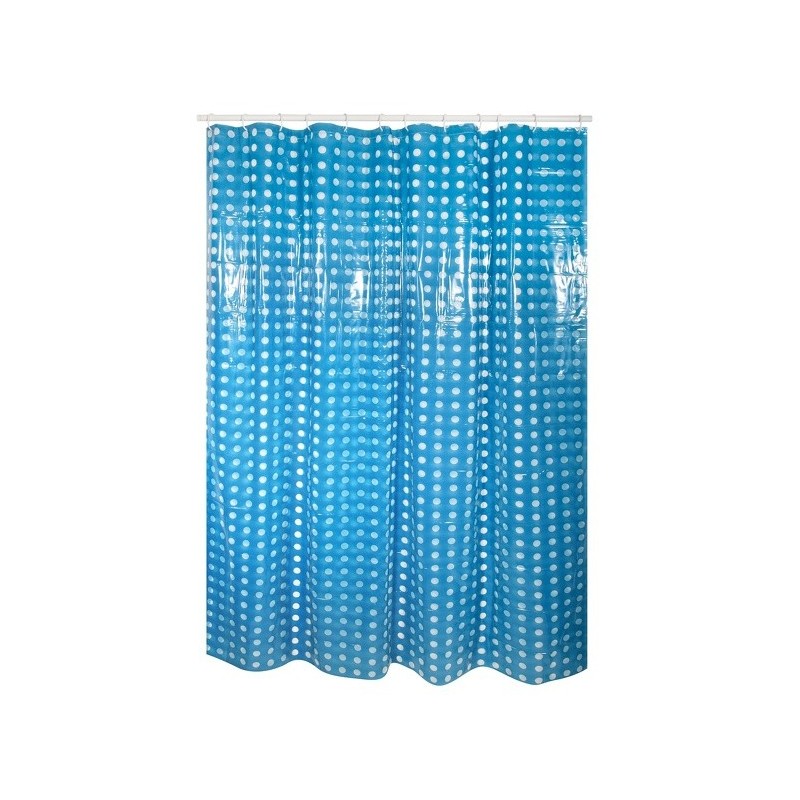 MSV Tenda doccia PVC 180x200cm Blu Navy - Anelli inclusi MSV