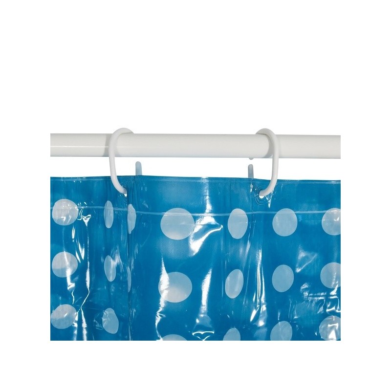 Rideau de douche PVC 180x200cm Bleu Marine - Anneaux inclus MSV MSV