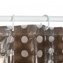 Rideau de douche PVC 180x200cm Marron - Anneaux inclus MSV MSV