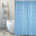 MSV Shower curtain MOSAIC PVC 180x200cm Blue - Rings included MSV