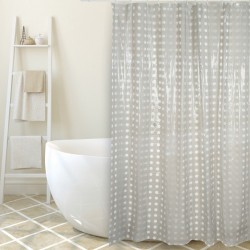 MSV Shower curtain PVC 180x200cm Taupe - Rings included