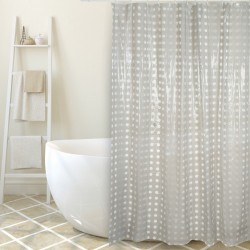 MSV Tenda doccia in PVC 180x200 cm Tortora - Anelli inclusi MSV