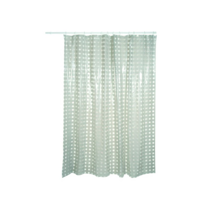 Rideau de douche PVC 180x200cm Taupe - Anneaux inclus MSV MSV