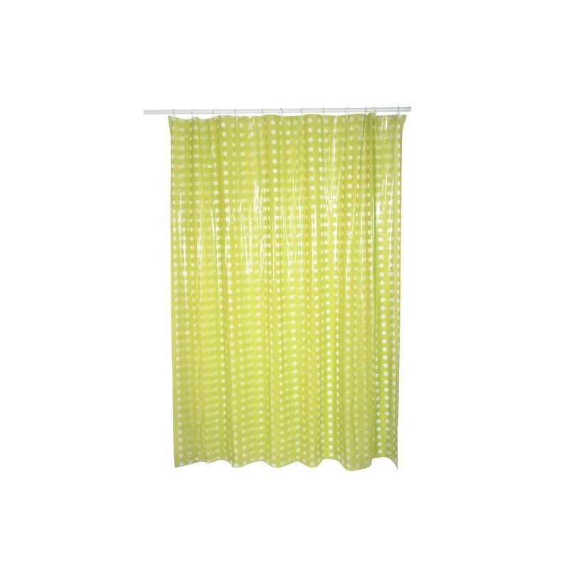 Rideau de douche PVC 180x200cm Vert - Anneaux inclus MSV MSV