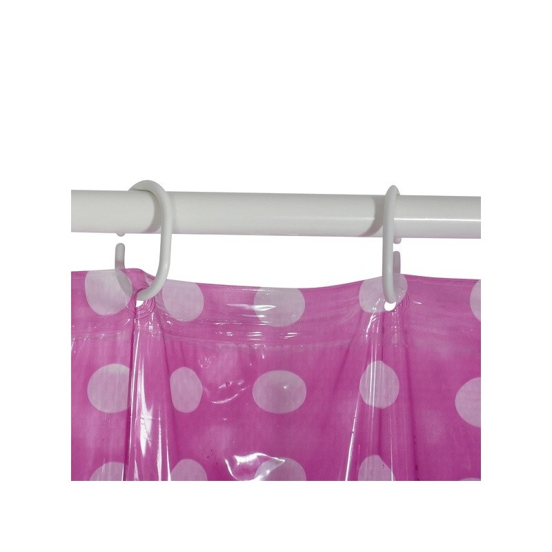 Rideau de douche PVC 180x200cm Violet - Anneaux inclus MSV MSV