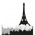 MSV Cortina de ducha francés Poliéster 180x200cm TECHOS PARISIANOS Blanco y Negro MSV