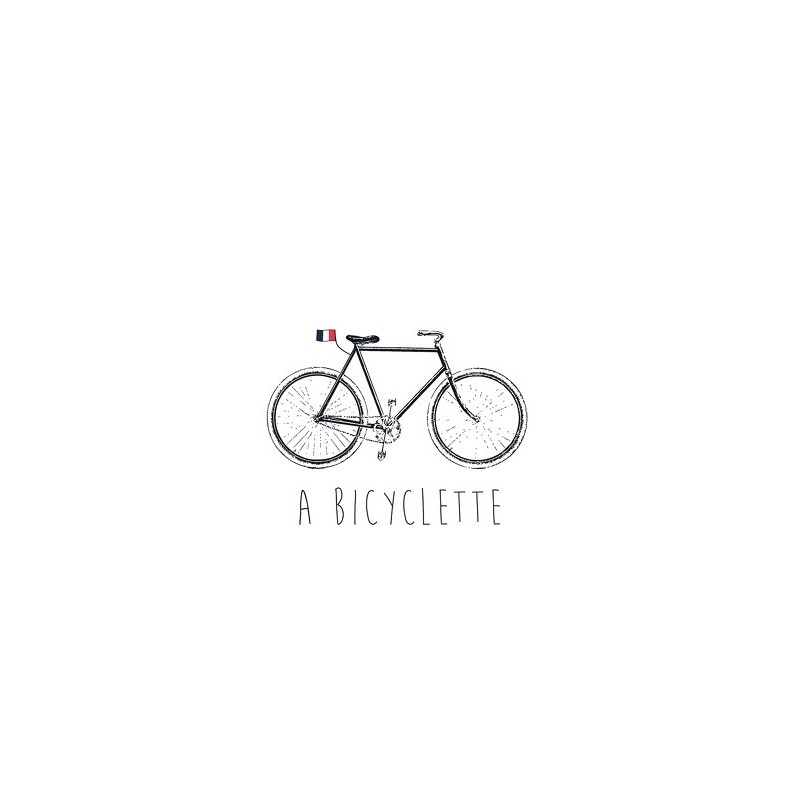 MSV Shower curtain French Polyester 180x200cm BICYCLE Blue & White MSV