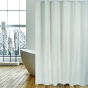 MSV Cortina de ducha Poliéster CORDELE de Algodón y 180x200cm CALIDAD PREMIUM Beige - Anillas incluidas MSV
