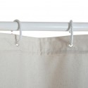 MSV Cortina de ducha Poliéster CORDELE de Algodón y 180x200cm CALIDAD PREMIUM Beige - Anillas incluidas MSV