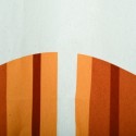 MSV Cortina de ducha Poliéster Algodón y TIERA 180x200cm CALIDAD PREMIUM Beige y Naranja - Anillas incluidas MSV