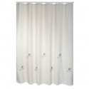 Rideau de douche Coton & Polyester TULIP 180x200cm QUALIÉ PREMIUM Beige - Anneaux inclus MSV MSV
