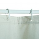 MSV Shower curtain Cotton & Polyester TULIP 180x200cm PREMIUM QUALITY Beige - Rings included MSV