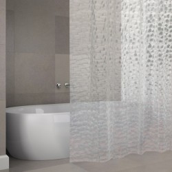 MSV Shower curtain EVA CLANE 180x200cm PREMIUM QUALITY Transparent - Rings included