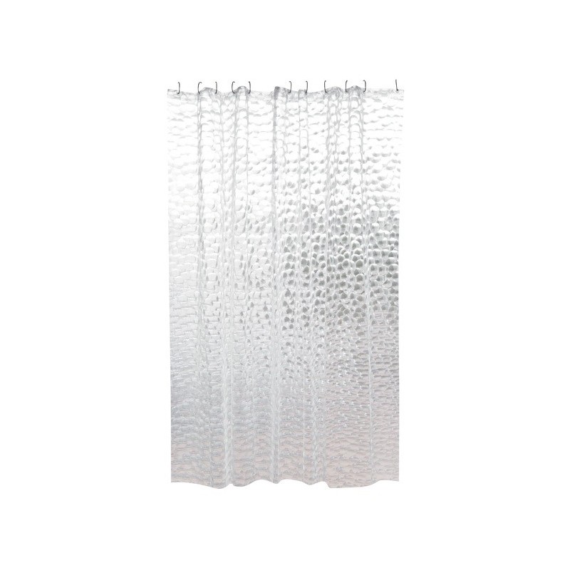 Rideau de douche EVA CLANE 180x200cm QUALITÉ PREMIUM Transparent  - Anneaux inclus MSV MSV