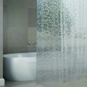 MSV Cortina de ducha EVA COPENHAGUE 180x200cm CALIDAD PREMIUM Transparente - Anillas incluidas MSV